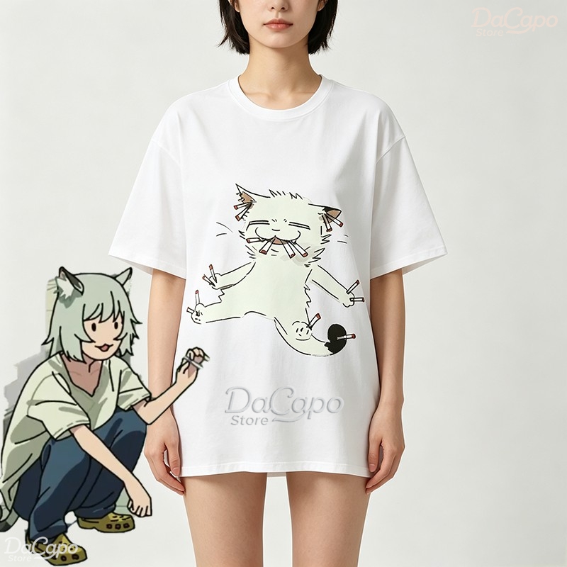 Anime Merchandise T-Shirts - تي شيرت قطني بأكمام قصيرة بطباعة