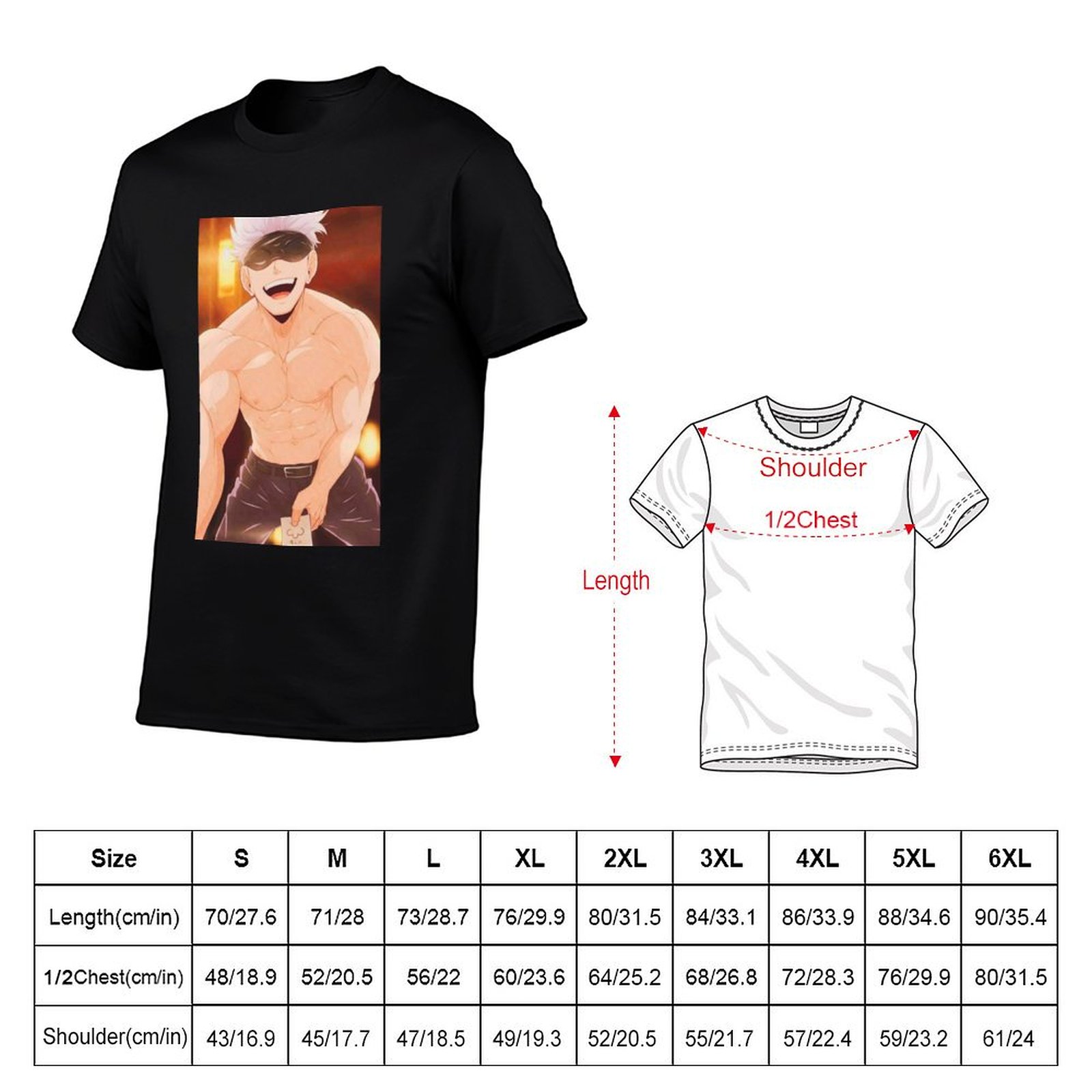 تي شيرت جوجو ساتورو ميرتشاندائ - مراجعة Anime Merchandise T-Shirts وسعره